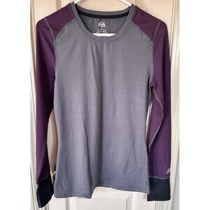 Arcticmax Base Layer Womens Med Gray Purple Long Sleeve Shirt